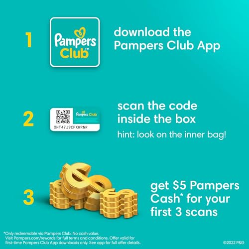 Pampers Swaddlers Diapers - Size 1, One Month Supply (198 Count), Ultra Soft Disposable Baby Diapers