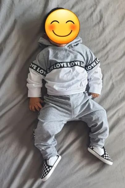 Conjunto de sudadera con capucha de manga larga a rayas para bebés y niños pequeños