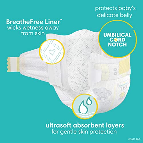 Pampers Swaddlers Diapers - Size 1, One Month Supply (198 Count), Ultra Soft Disposable Baby Diapers