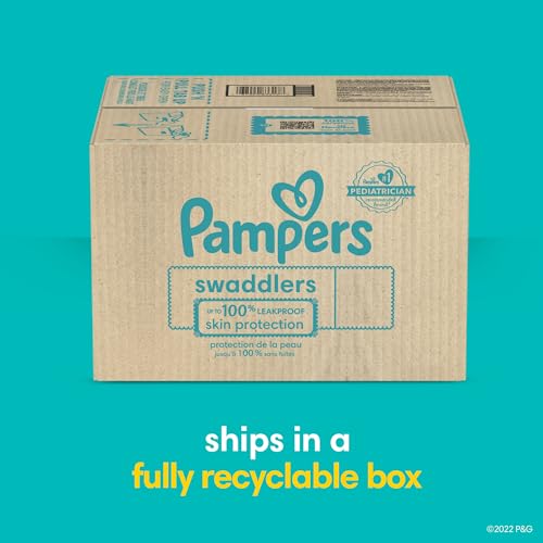 Pampers Swaddlers Diapers - Size 1, One Month Supply (198 Count), Ultra Soft Disposable Baby Diapers