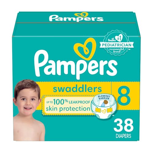 Pampers Swaddlers Diapers - Size 1, One Month Supply (198 Count), Ultra Soft Disposable Baby Diapers