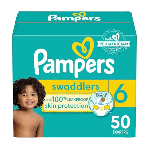 Pampers Swaddlers Diapers - Size 1, One Month Supply (198 Count), Ultra Soft Disposable Baby Diapers