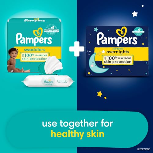 Pampers Swaddlers Diapers - Size 1, One Month Supply (198 Count), Ultra Soft Disposable Baby Diapers