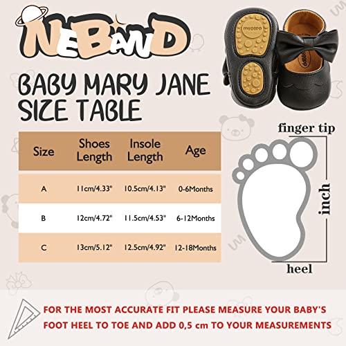 Mary Jane - Zapatos planos de vestir para bebé, zapatos para recién nacidos, antideslizantes, de piel sintética, para fiesta, escuela, boda, princesa, zapatos de bebé niña 0-18M