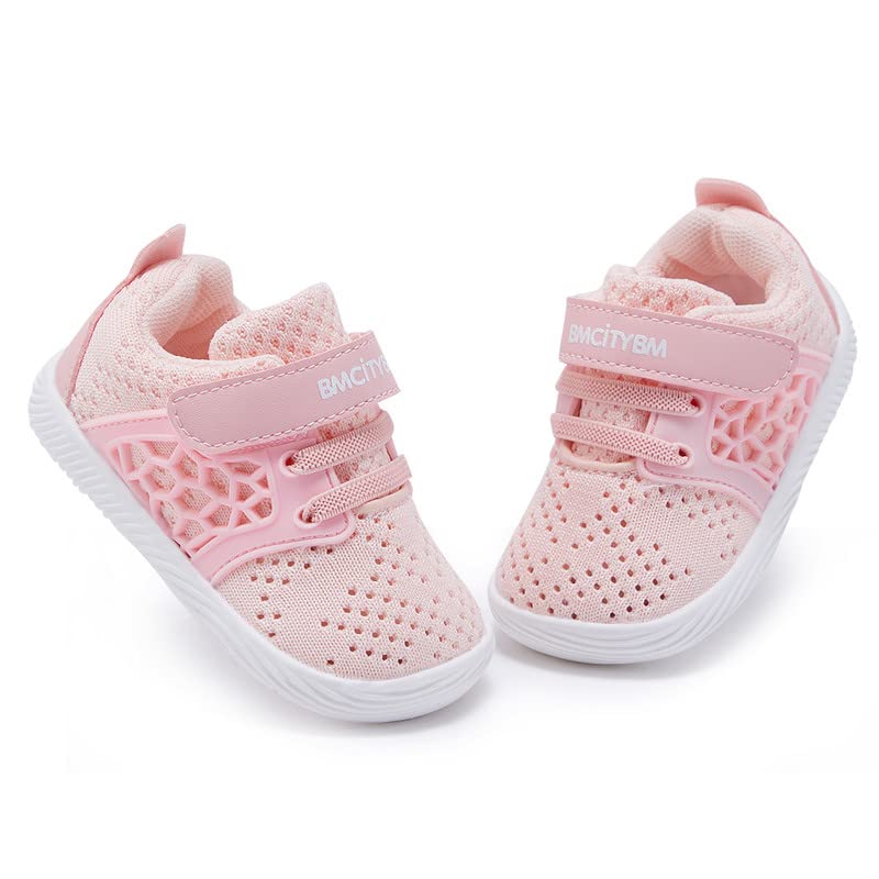 BMCiTYBM Zapatos para caminar de malla transpirable para bebés, niños y niñas, ligeros, antideslizantes, para primeros pasos, 6, 9, 12, 18, 24 meses