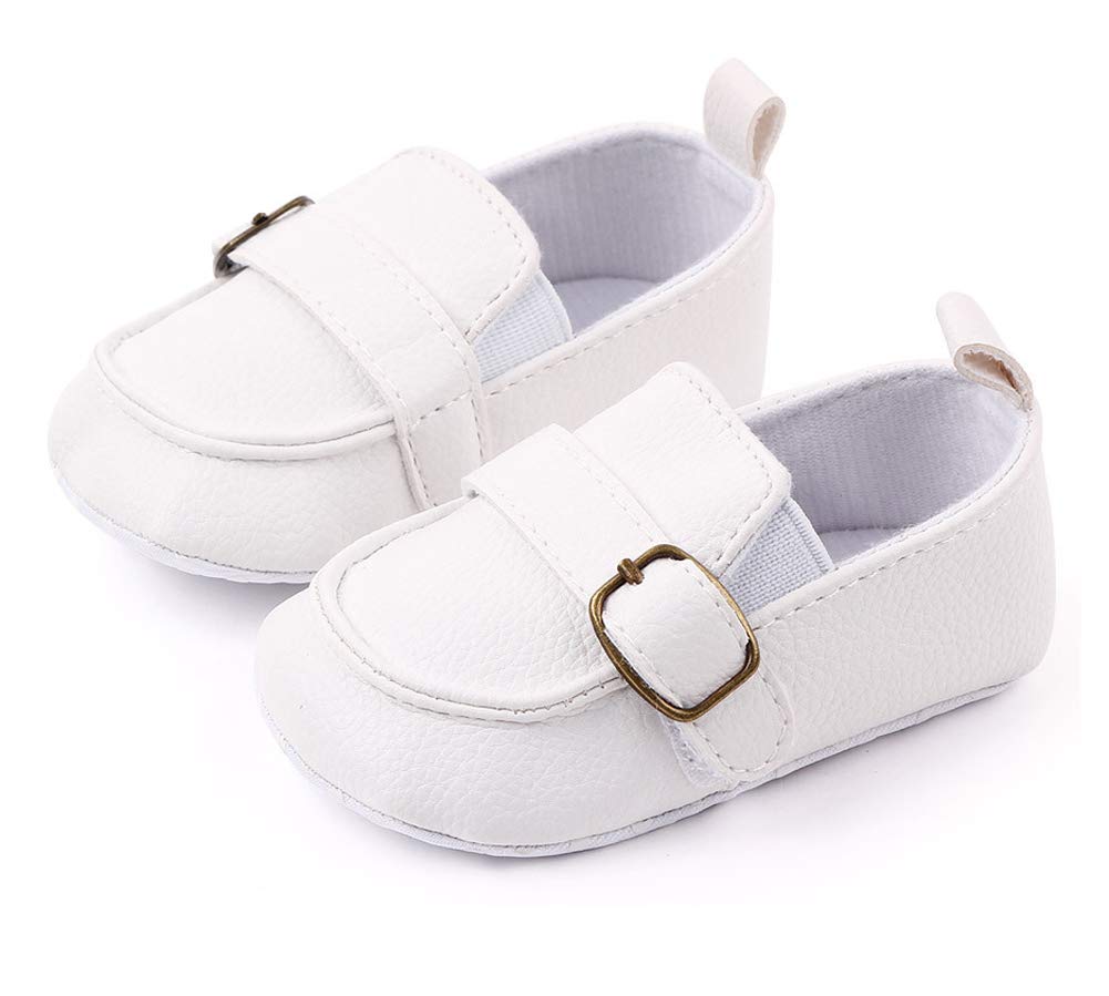 LONSOEN Mocasines para bebés y niñas, zapatos para cuna