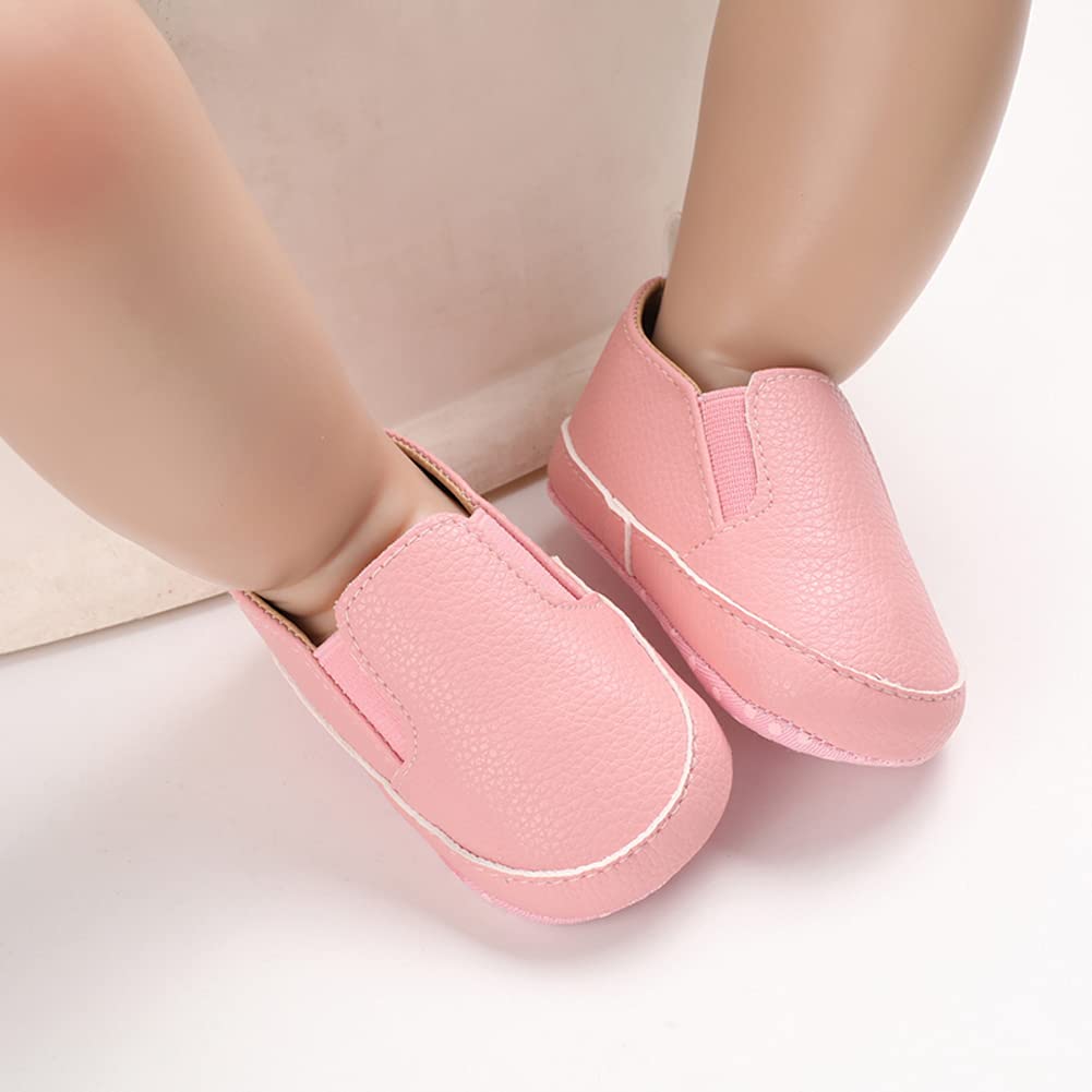 LONSOEN Mocasines para bebés y niñas, zapatos para cuna