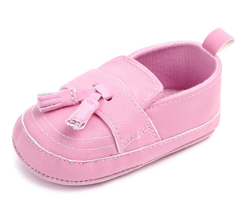 LONSOEN Mocasines para bebés y niñas, zapatos para cuna