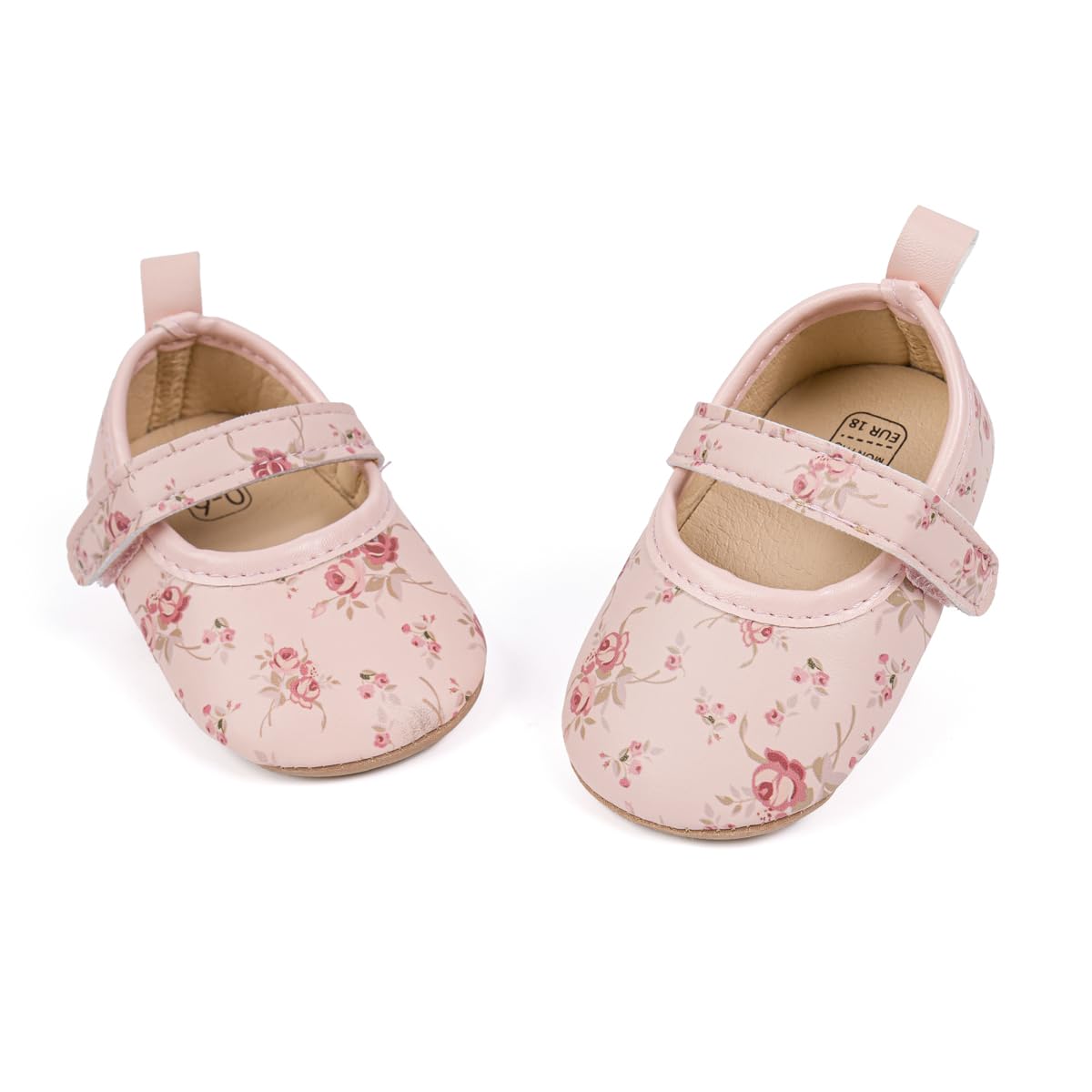 Meckior Zapatos planos de princesa hechos a mano para bebés, niñas y niños, para primeros pasos, de piel sintética suave, antideslizantes, para cuna, vestido de boda