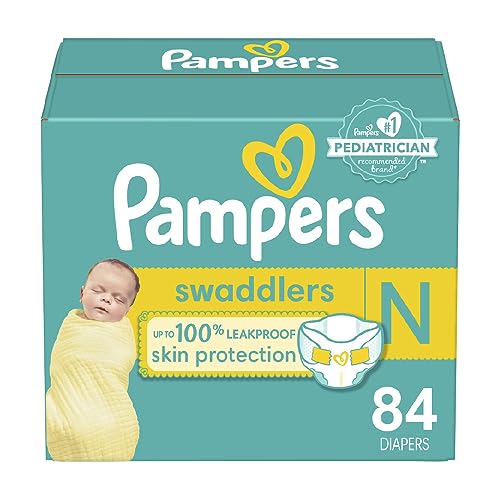 Pampers Swaddlers Diapers - Size 1, One Month Supply (198 Count), Ultra Soft Disposable Baby Diapers