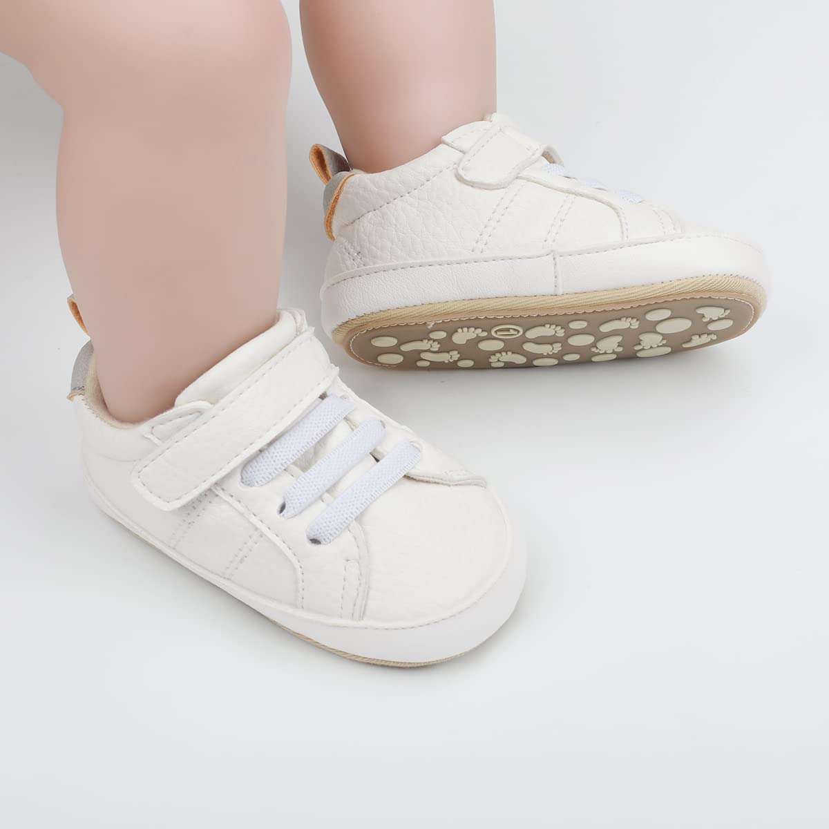 E-FAK tenis para bebés, niñas y niños pequeños, con suela de goma antideslizante, para empezar a caminar