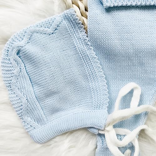 Newborn Baby Knitted Clothes Set, Coming Home Infant Knit Outfit for Boys and Girls