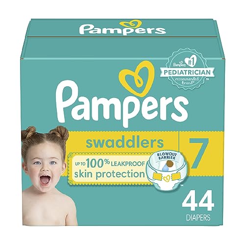 Pampers Swaddlers Diapers - Size 1, One Month Supply (198 Count), Ultra Soft Disposable Baby Diapers