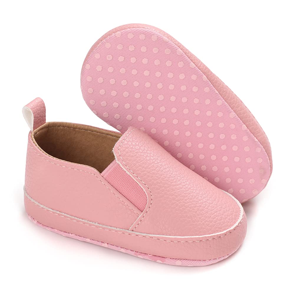 LONSOEN Mocasines para bebés y niñas, zapatos para cuna