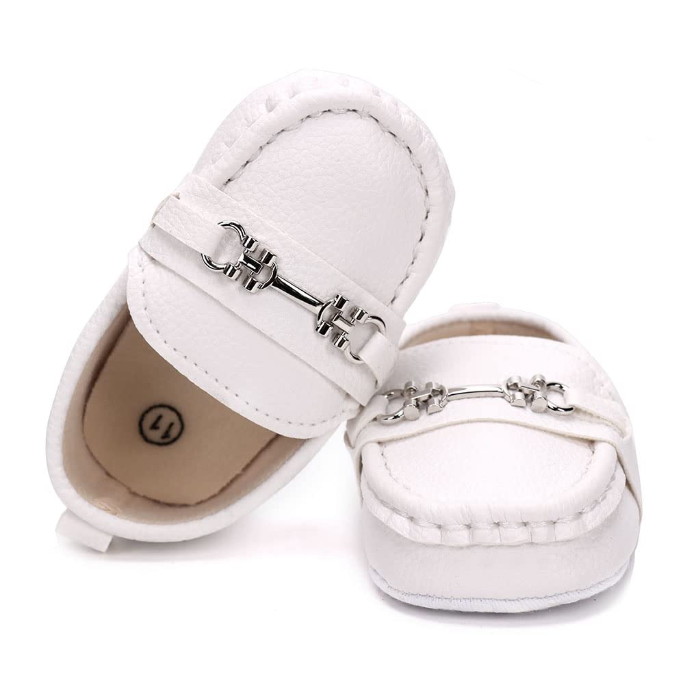 LONSOEN Mocasines para bebés y niñas, zapatos para cuna