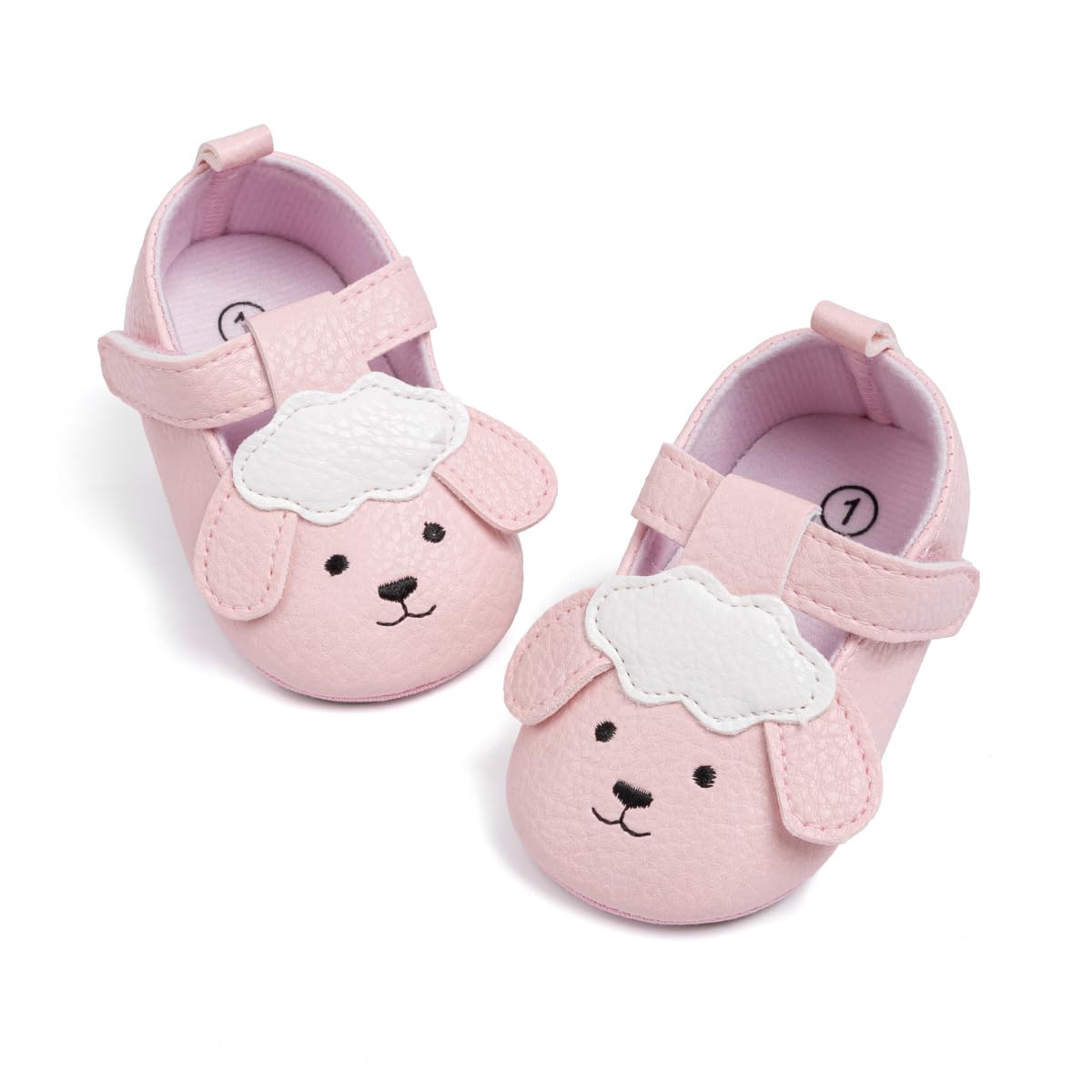 Meckior Zapatos planos de princesa hechos a mano para bebés, niñas y niños, para primeros pasos, de piel sintética suave, antideslizantes, para cuna, vestido de boda