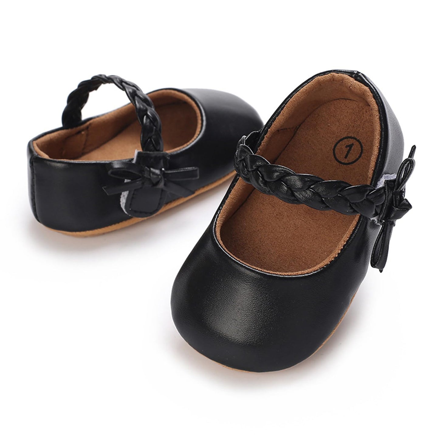 Mary Jane - Zapatos planos de vestir para bebé, zapatos para recién nacidos, antideslizantes, de piel sintética, para fiesta, escuela, boda, princesa, zapatos de bebé niña 0-18M