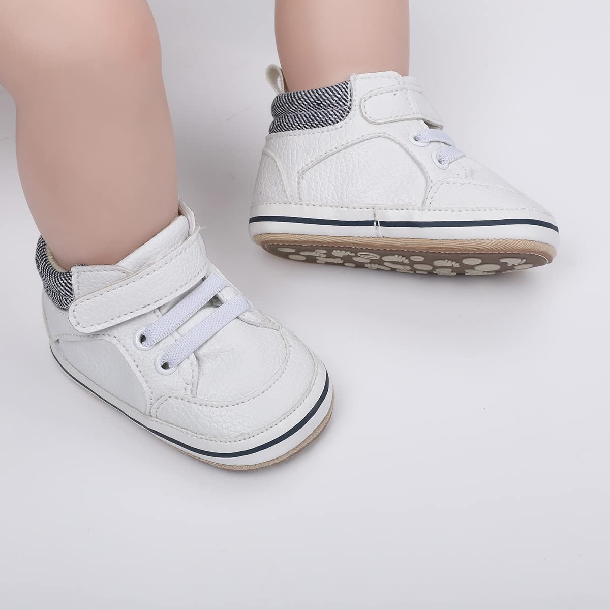 E-FAK tenis para bebés, niñas y niños pequeños, con suela de goma antideslizante, para empezar a caminar