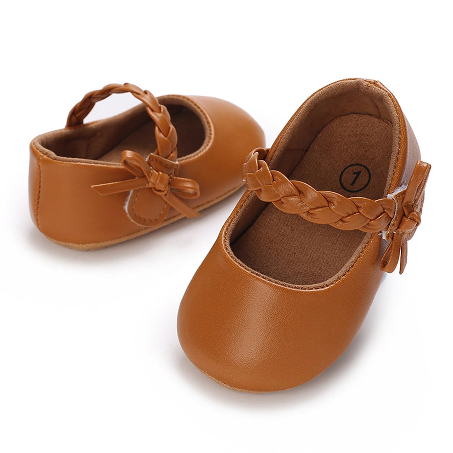 Mary Jane - Zapatos planos de vestir para bebé, zapatos para recién nacidos, antideslizantes, de piel sintética, para fiesta, escuela, boda, princesa, zapatos de bebé niña 0-18M