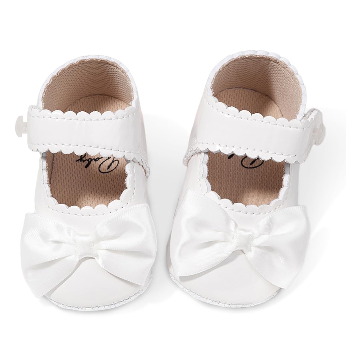 Mary Jane - Zapatos planos de vestir para bebé, zapatos para recién nacidos, antideslizantes, de piel sintética, para fiesta, escuela, boda, princesa, zapatos de bebé niña 0-18M