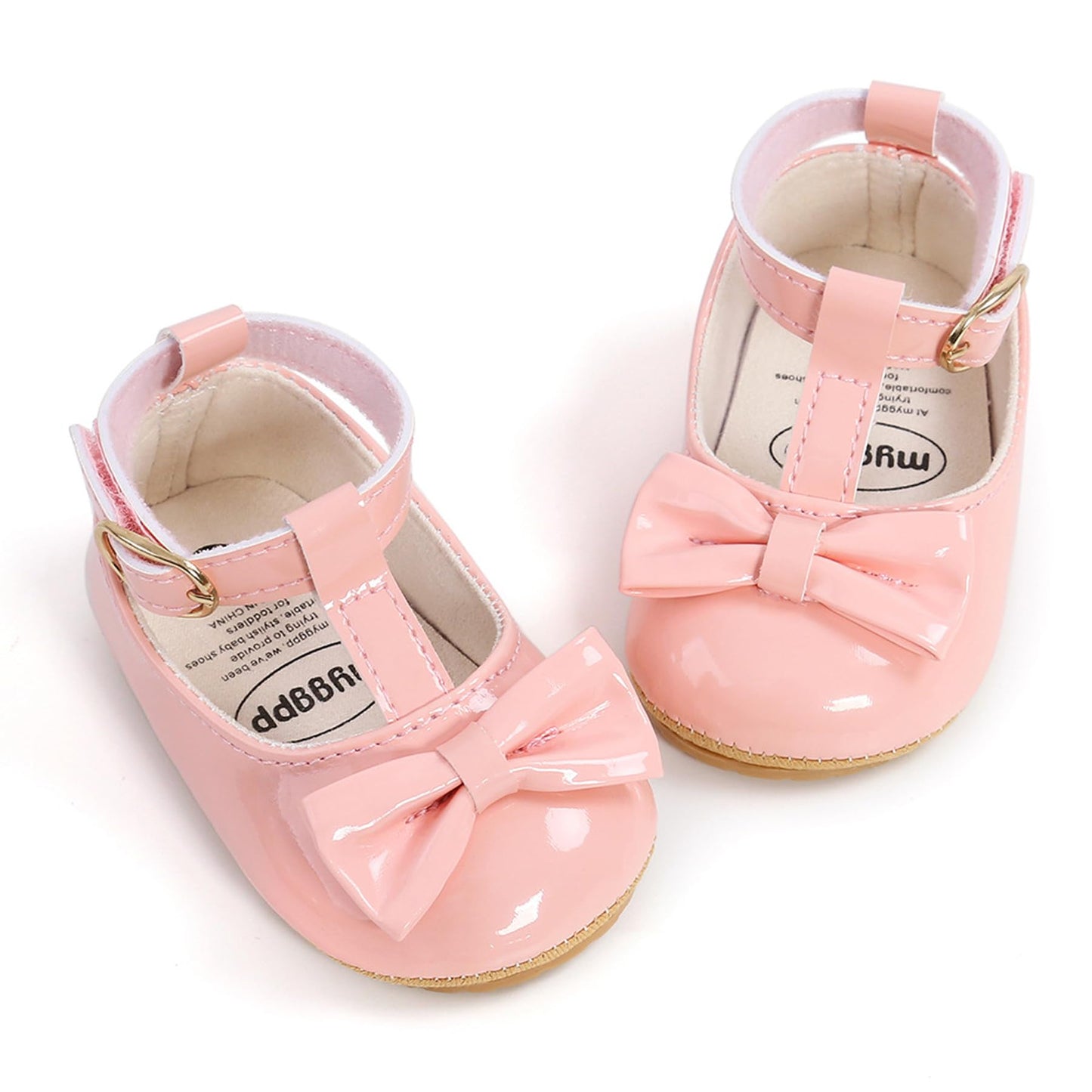 Mary Jane - Zapatos planos de vestir para bebé, zapatos para recién nacidos, antideslizantes, de piel sintética, para fiesta, escuela, boda, princesa, zapatos de bebé niña 0-18M