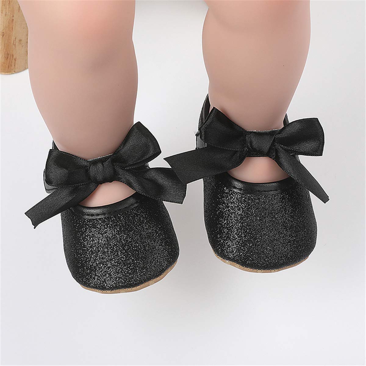 COSANKIM Zapatos planos Mary Jane para bebés y niñas, suela de goma antideslizante, zapatos de vestir de princesa para boda