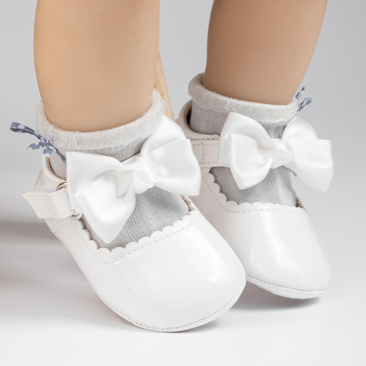 Mary Jane - Zapatos planos de vestir para bebé, zapatos para recién nacidos, antideslizantes, de piel sintética, para fiesta, escuela, boda, princesa, zapatos de bebé niña 0-18M