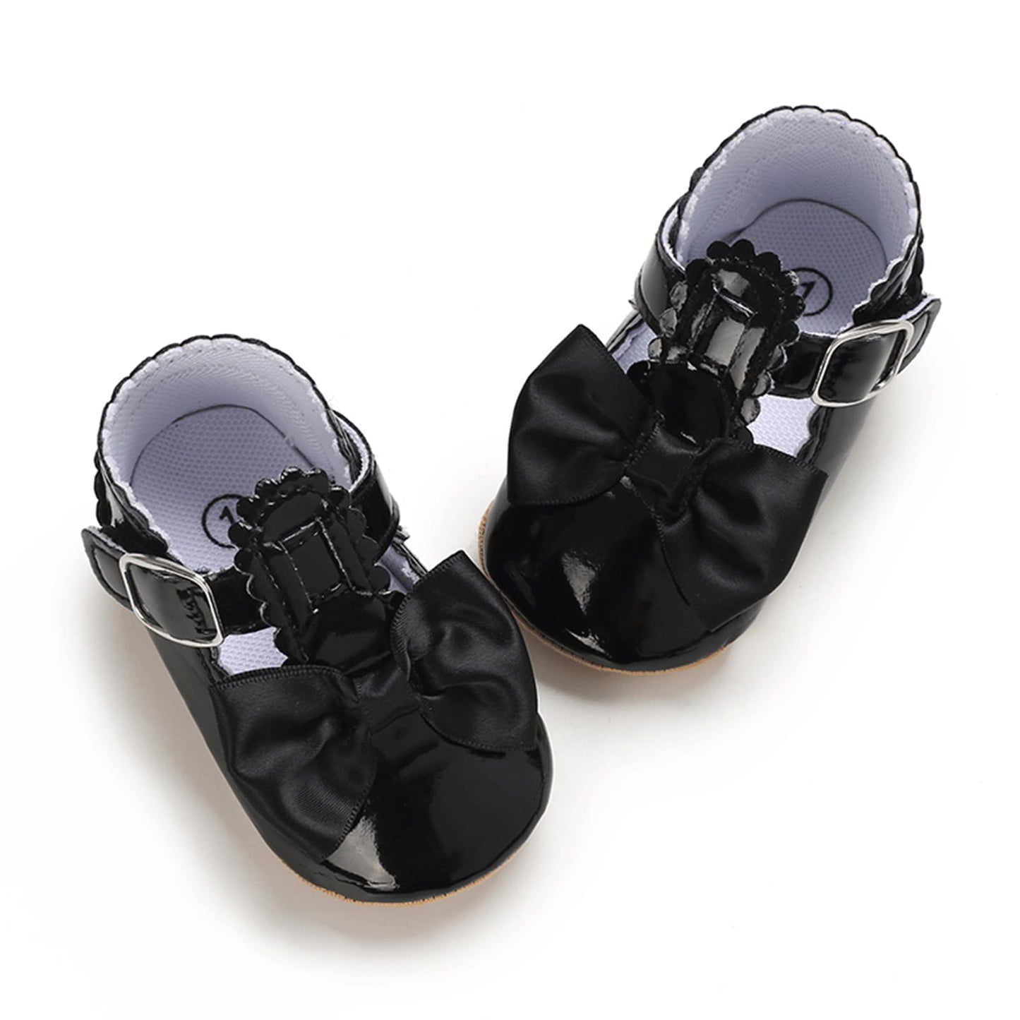 Mary Jane - Zapatos planos de vestir para bebé, zapatos para recién nacidos, antideslizantes, de piel sintética, para fiesta, escuela, boda, princesa, zapatos de bebé niña 0-18M