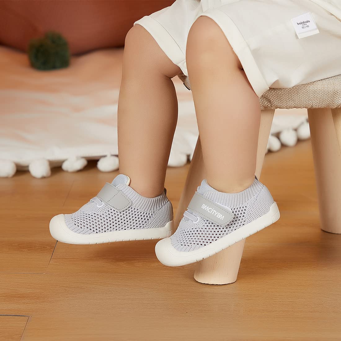 BMCiTYBM Zapatos para caminar de malla transpirable para bebés, niños y niñas, ligeros, antideslizantes, para primeros pasos, 6, 9, 12, 18, 24 meses