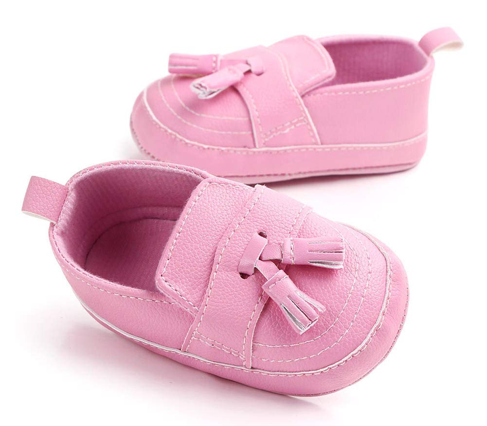 LONSOEN Mocasines para bebés y niñas, zapatos para cuna