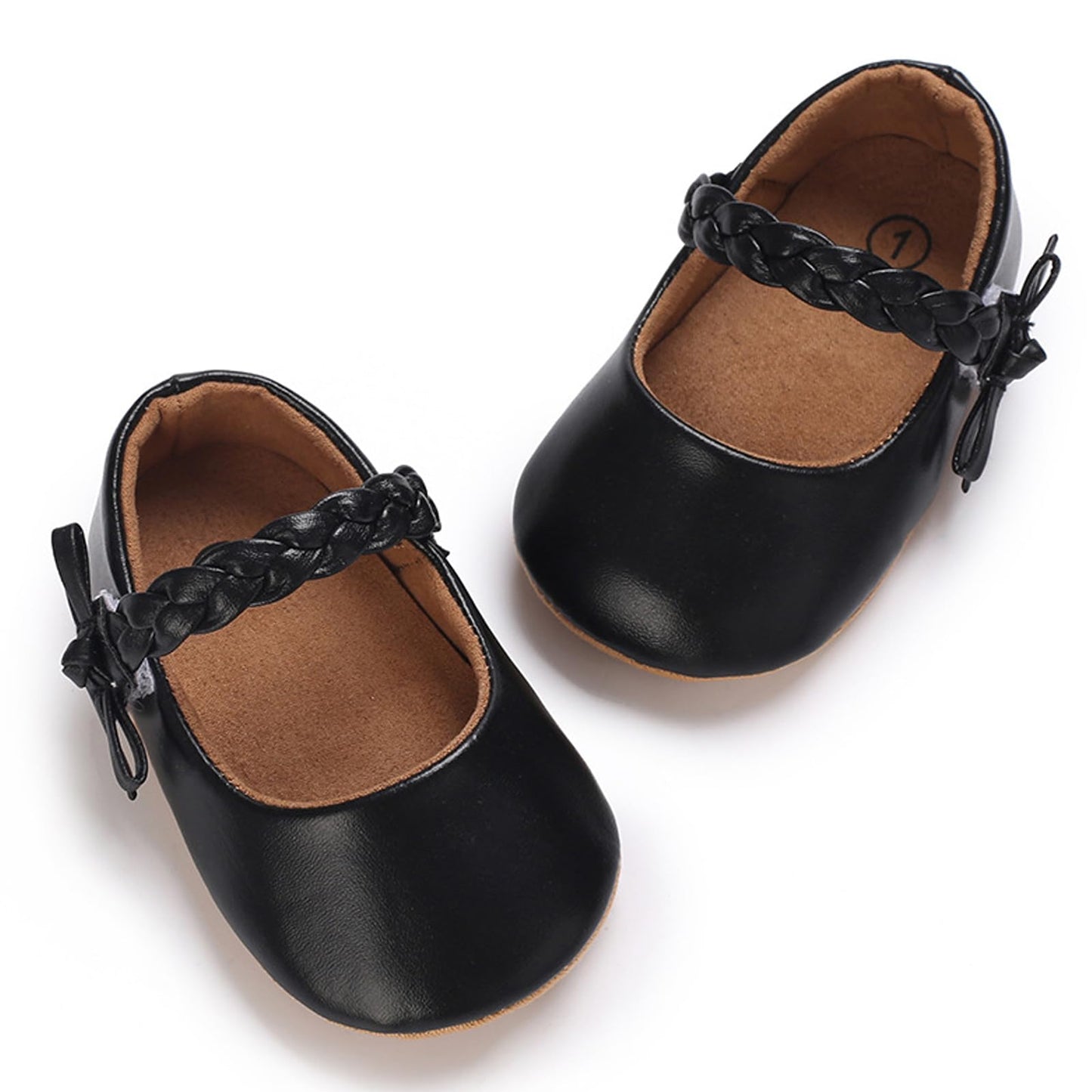 Mary Jane - Zapatos planos de vestir para bebé, zapatos para recién nacidos, antideslizantes, de piel sintética, para fiesta, escuela, boda, princesa, zapatos de bebé niña 0-18M