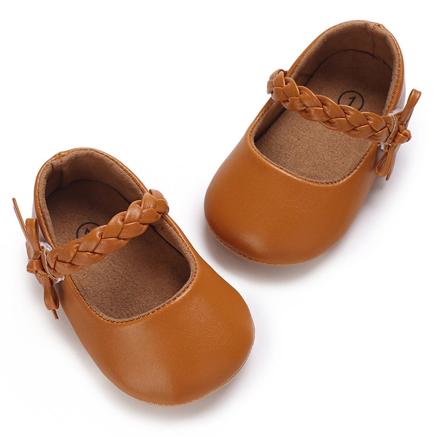 Mary Jane - Zapatos planos de vestir para bebé, zapatos para recién nacidos, antideslizantes, de piel sintética, para fiesta, escuela, boda, princesa, zapatos de bebé niña 0-18M