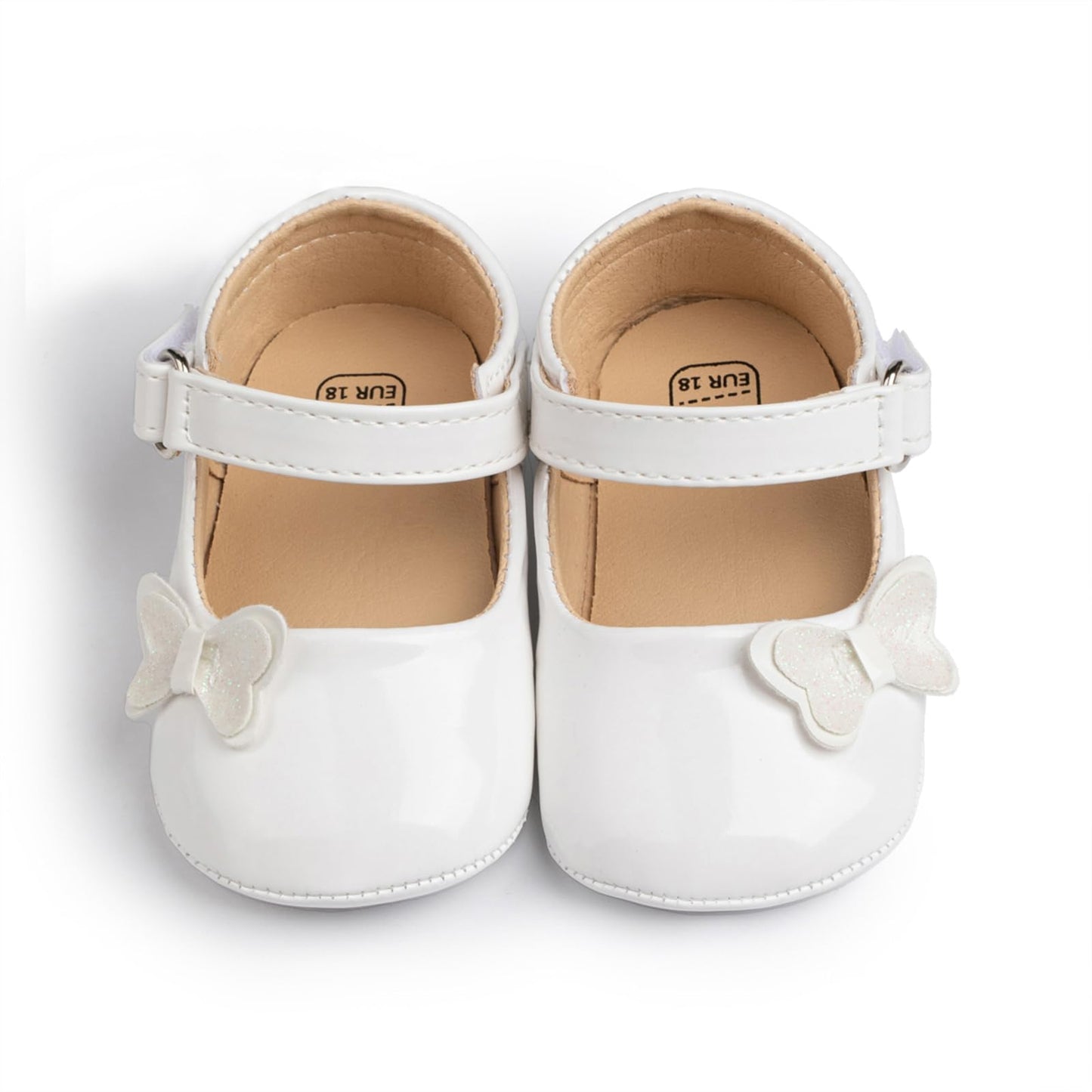 Mary Jane - Zapatos planos de vestir para bebé, zapatos para recién nacidos, antideslizantes, de piel sintética, para fiesta, escuela, boda, princesa, zapatos de bebé niña 0-18M