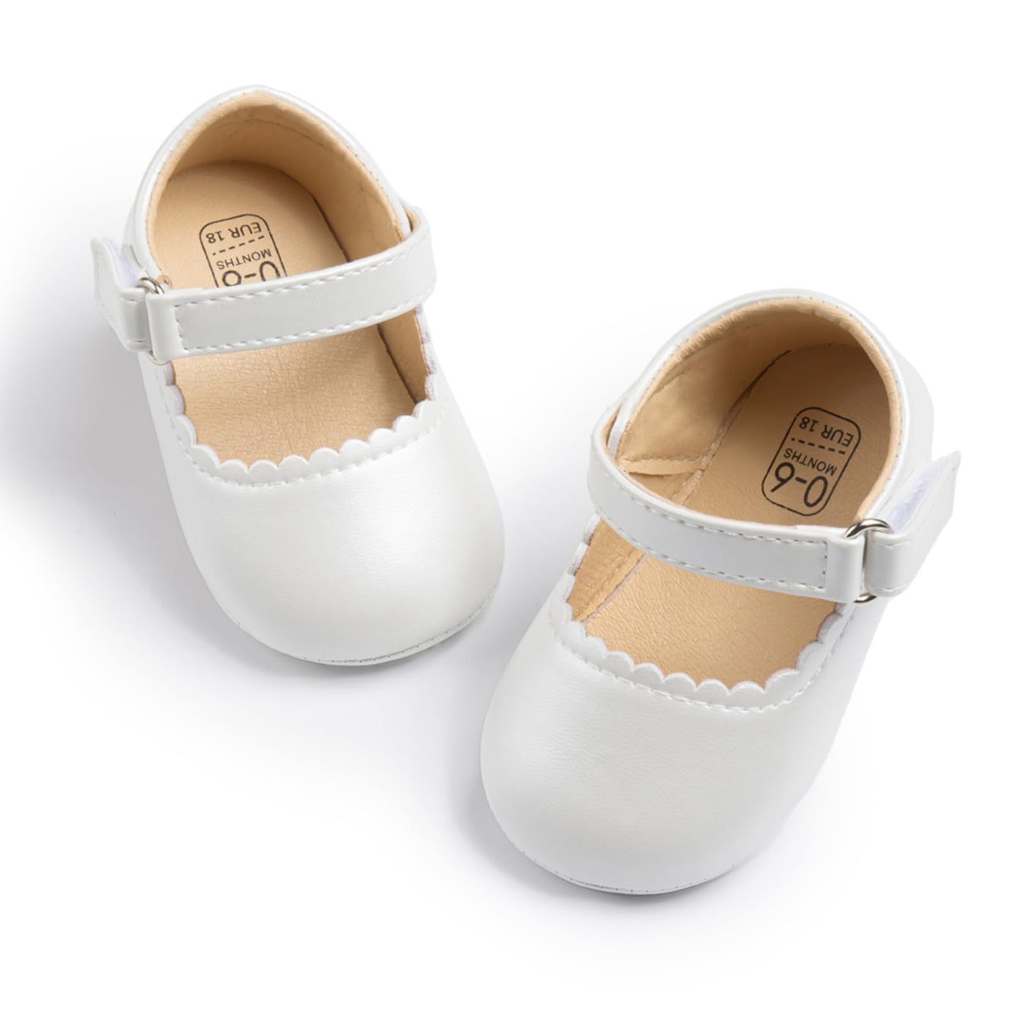 Mary Jane - Zapatos planos de vestir para bebé, zapatos para recién nacidos, antideslizantes, de piel sintética, para fiesta, escuela, boda, princesa, zapatos de bebé niña 0-18M