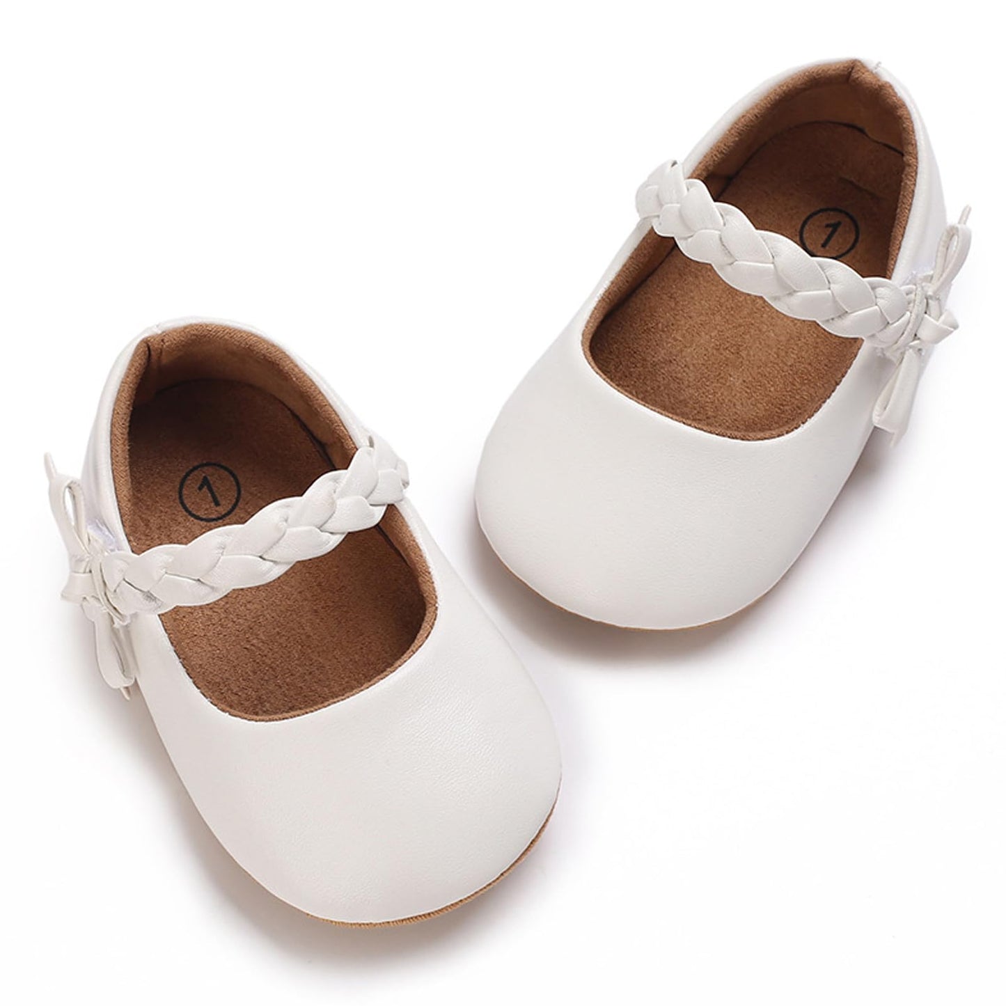 Mary Jane - Zapatos planos de vestir para bebé, zapatos para recién nacidos, antideslizantes, de piel sintética, para fiesta, escuela, boda, princesa, zapatos de bebé niña 0-18M