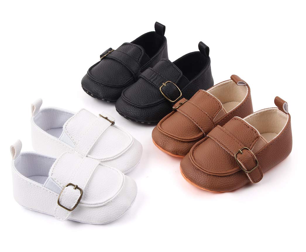 LONSOEN Mocasines para bebés y niñas, zapatos para cuna