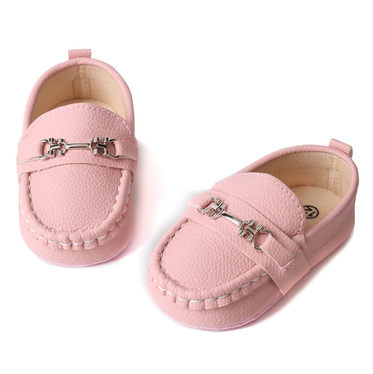 LONSOEN Mocasines para bebés y niñas, zapatos para cuna