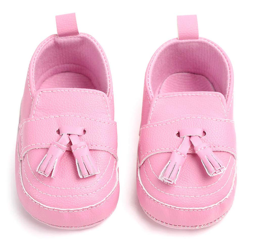 LONSOEN Mocasines para bebés y niñas, zapatos para cuna