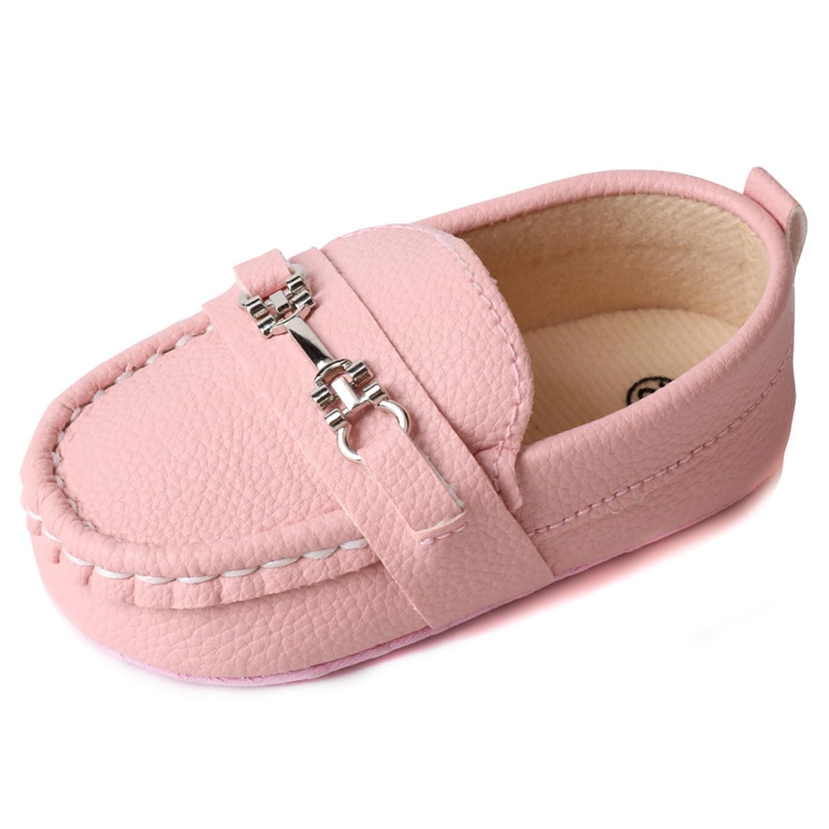 LONSOEN Mocasines para bebés y niñas, zapatos para cuna