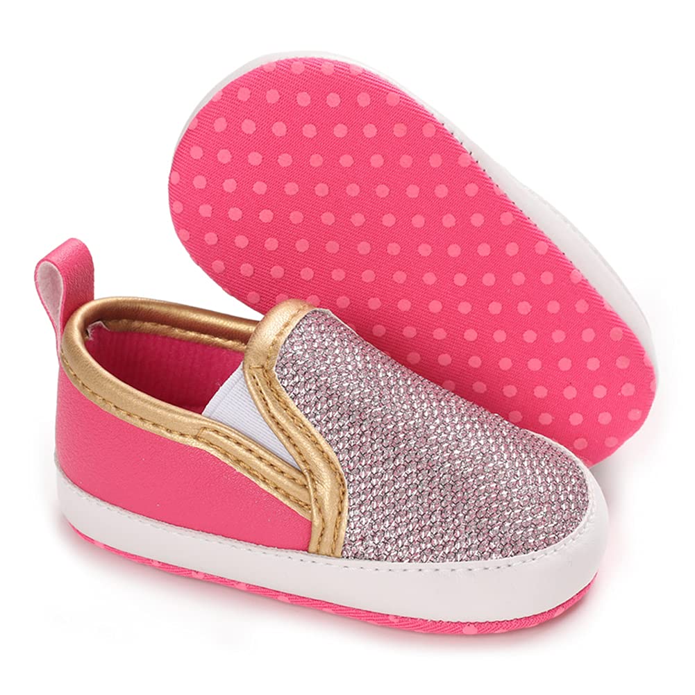 LONSOEN Mocasines para bebés y niñas, zapatos para cuna