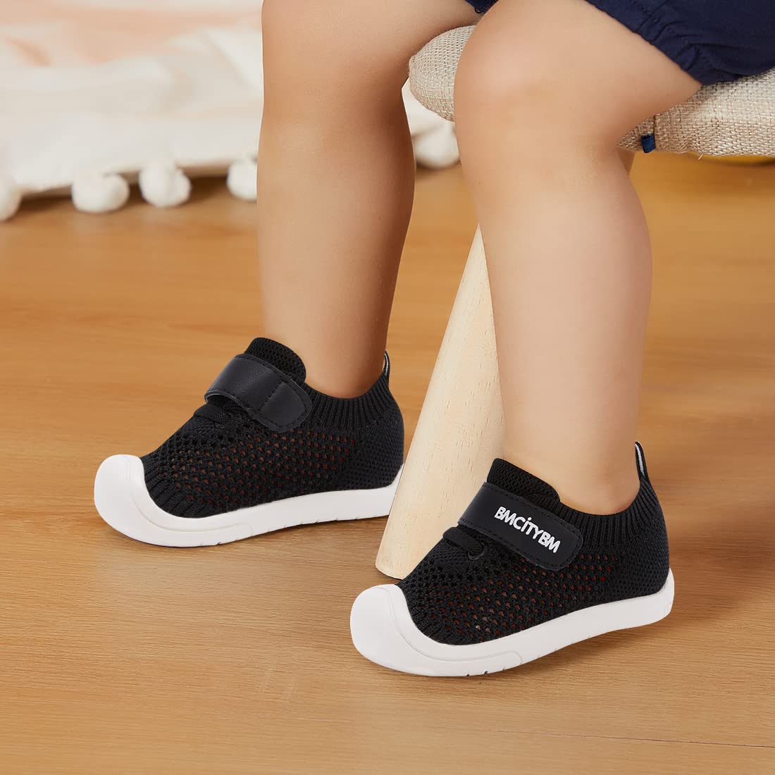 BMCiTYBM Zapatos para caminar de malla transpirable para bebés, niños y niñas, ligeros, antideslizantes, para primeros pasos, 6, 9, 12, 18, 24 meses