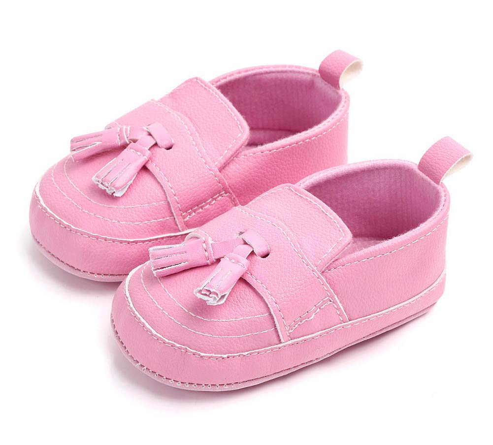 LONSOEN Mocasines para bebés y niñas, zapatos para cuna