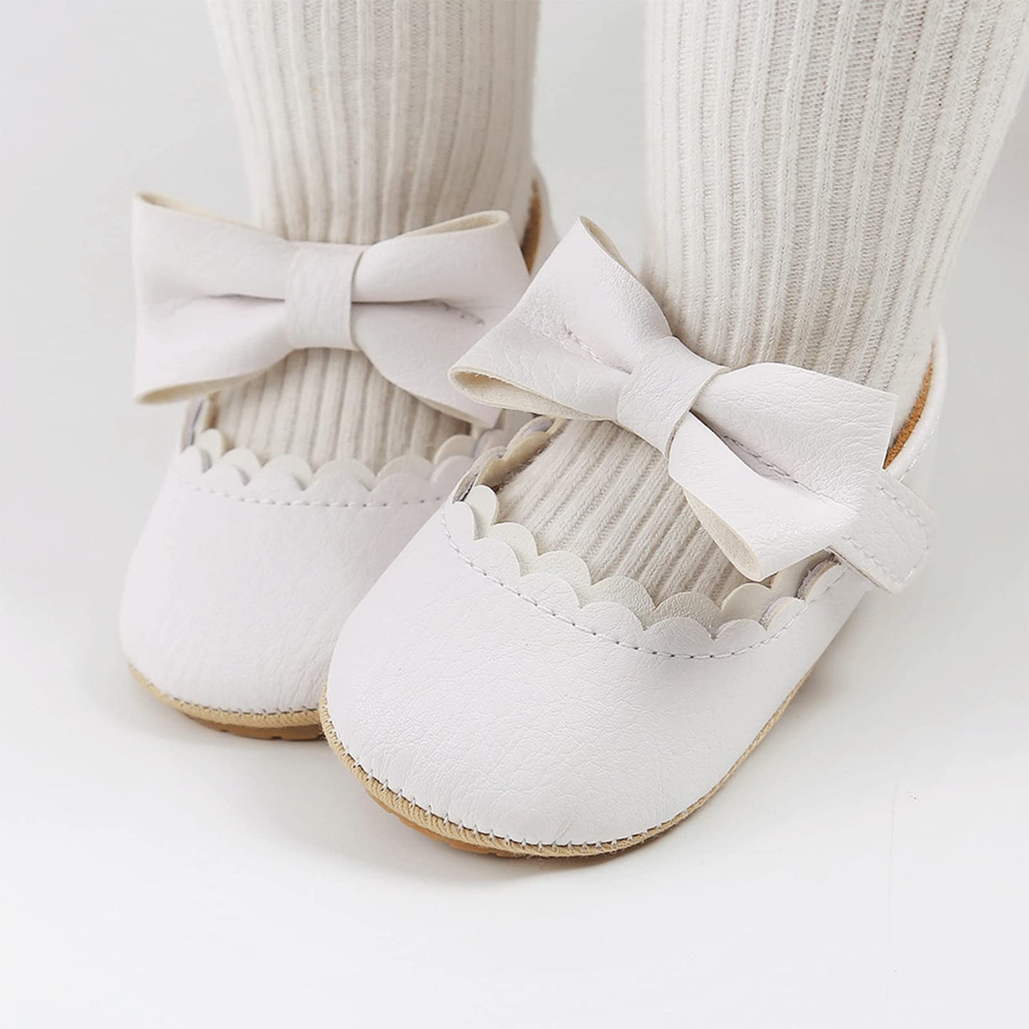 Mary Jane - Zapatos planos de vestir para bebé, zapatos para recién nacidos, antideslizantes, de piel sintética, para fiesta, escuela, boda, princesa, zapatos de bebé niña 0-18M