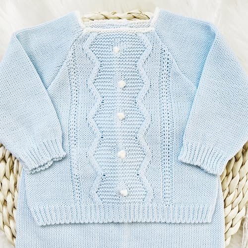 Newborn Baby Knitted Clothes Set, Coming Home Infant Knit Outfit for Boys and Girls