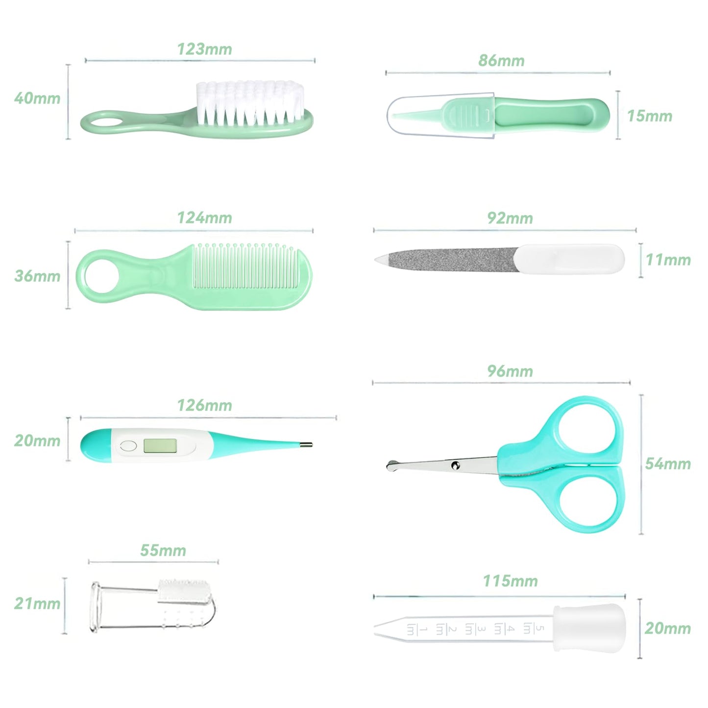 Baby Grooming Kit, Infant Safety Care Set with Hair Brush Comb Nail Clipper Nasal Aspirator,Baby Essentials Kit for Newborn Girls Boys (Pink Baby Grooming kit)