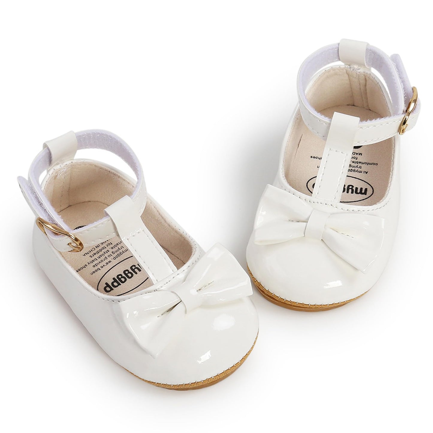 Mary Jane - Zapatos planos de vestir para bebé, zapatos para recién nacidos, antideslizantes, de piel sintética, para fiesta, escuela, boda, princesa, zapatos de bebé niña 0-18M