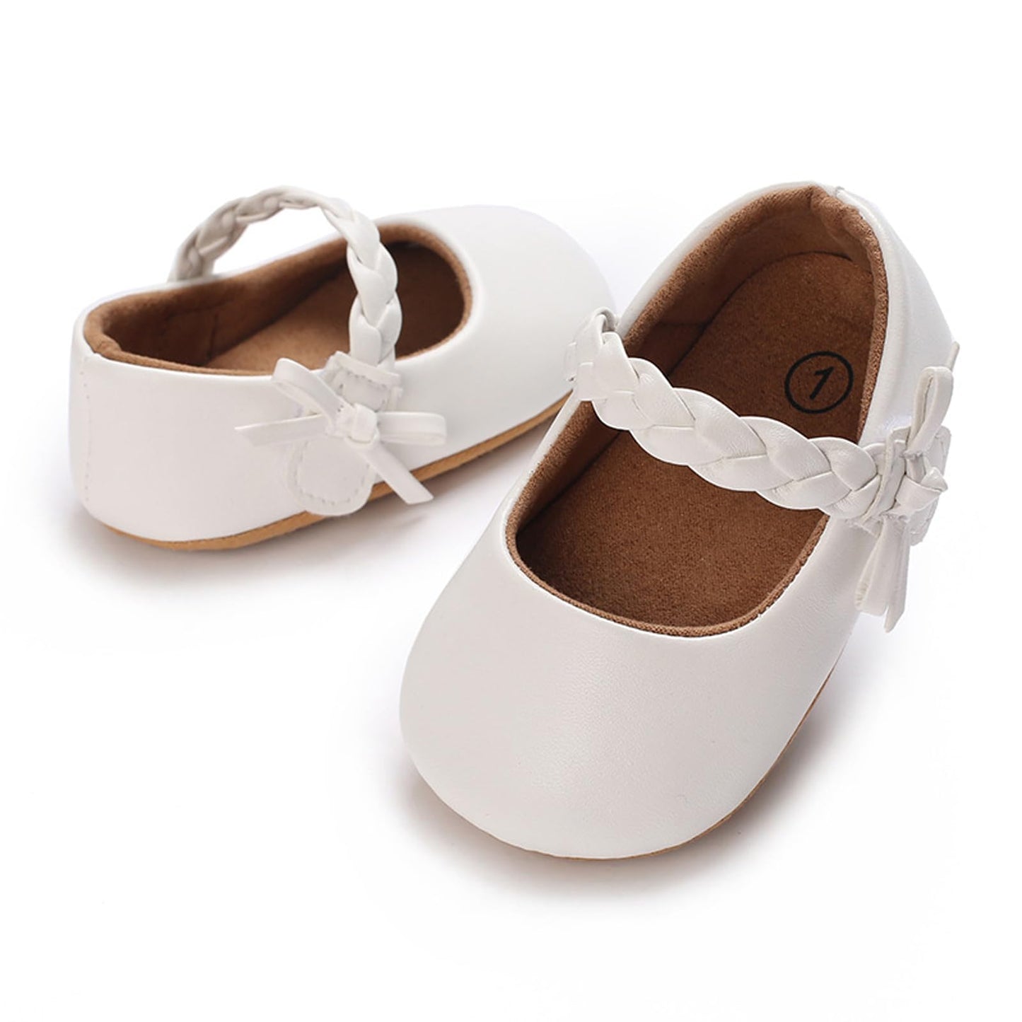 Mary Jane - Zapatos planos de vestir para bebé, zapatos para recién nacidos, antideslizantes, de piel sintética, para fiesta, escuela, boda, princesa, zapatos de bebé niña 0-18M