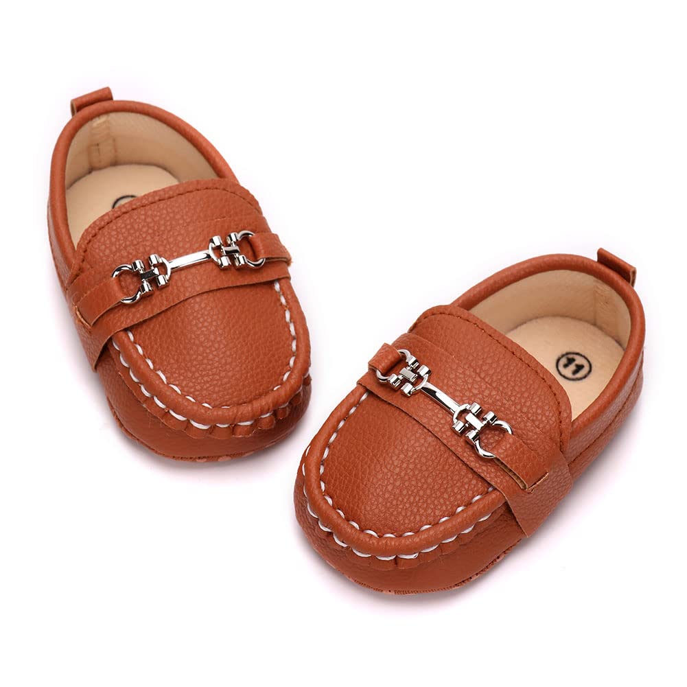 LONSOEN Mocasines para bebés y niñas, zapatos para cuna