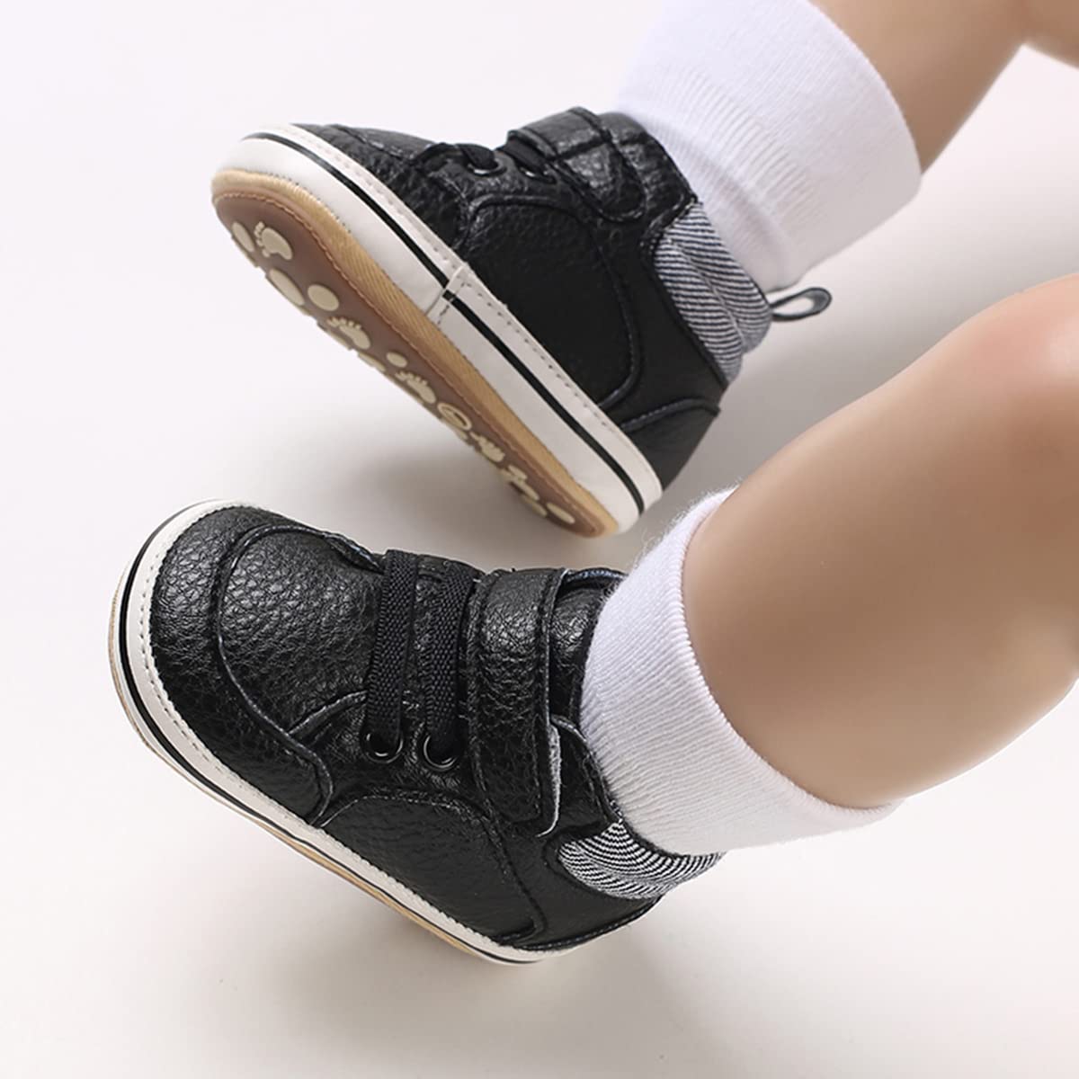 E-FAK tenis para bebés, niñas y niños pequeños, con suela de goma antideslizante, para empezar a caminar