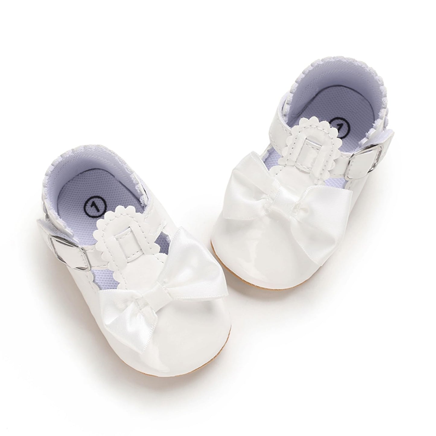 Mary Jane - Zapatos planos de vestir para bebé, zapatos para recién nacidos, antideslizantes, de piel sintética, para fiesta, escuela, boda, princesa, zapatos de bebé niña 0-18M